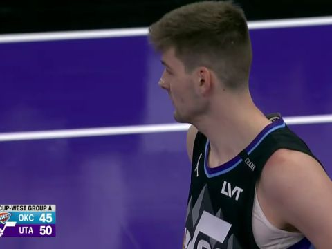 雷霆vs爵士第2节英文原声回放