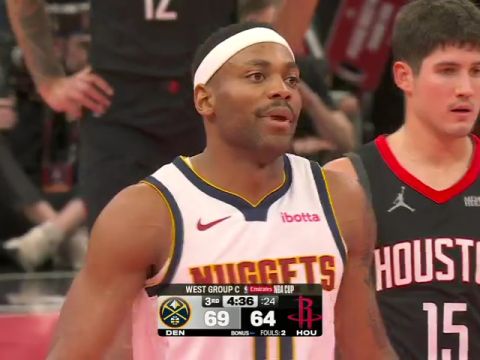 NBA杯小组赛西部C组：掘金vs火箭第3节英文原声回放