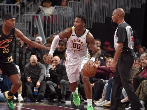 马瑟林vs骑士集锦 数据全面拿到21分7篮板