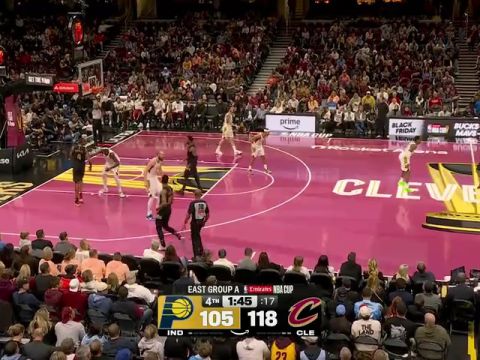 步行者vs骑士第4节英文原声回放