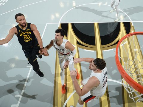 开拓者vs勇士精华回放 阿夫迪亚26+6+13送致命助攻库里38分螳臂挡车