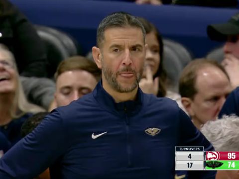 NBA常规赛：老鹰vs鹈鹕第4节中文解说回放