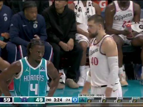 NBA常规赛：快船vs黄蜂第2节中文解说回放