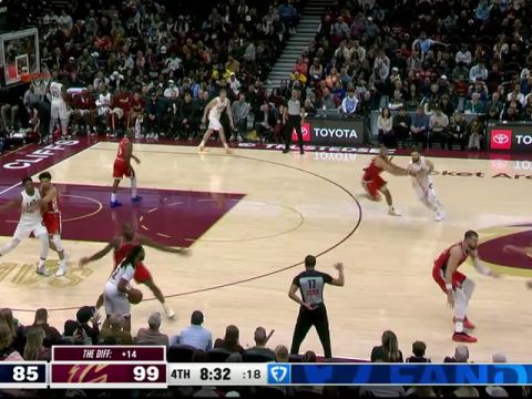 NBA常规赛：快船vs骑士英文原声全场回放