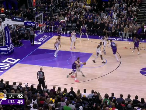 湖人vs爵士英文原声全场回放