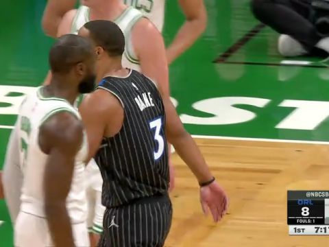 NBA常规赛：魔术vs凯尔特人第1节英文原声回放