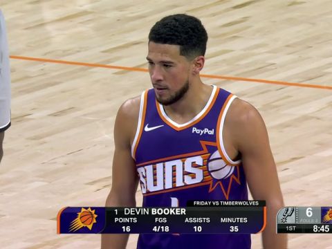 NBA常规赛：马刺vs太阳英文原声全场回放