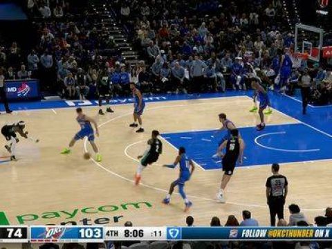 [杨瀚森空接]乐福挡拆后为杨瀚森送出妙传 小杨单臂空接暴扣