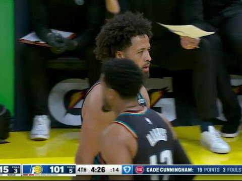 NBA常规赛：活塞vs步行者第4节中文解说回放