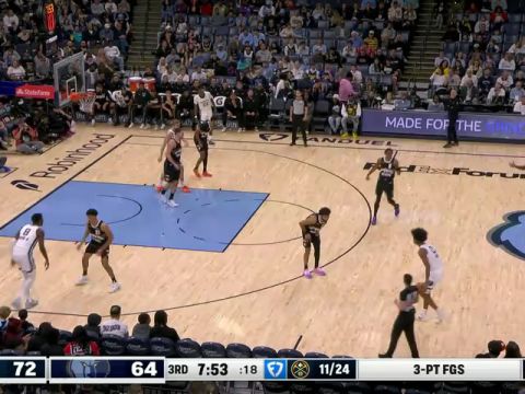 NBA常规赛：掘金vs灰熊第3节中文解说回放