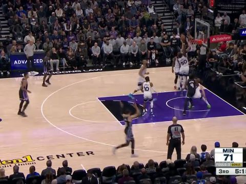 NBA常规赛：森林狼vs国王第3节中文解说回放