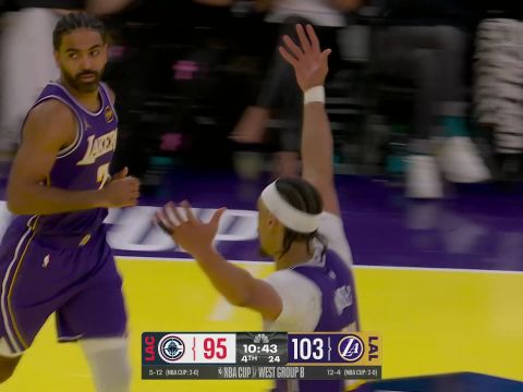 快船118-135湖人 东契奇轰43+9+13哈登空砍29分湖人大胜快船小组出线