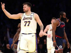 洛城德比火力全开！东契奇生涯第4次半场30+5助+5三分，与哈登并列历史第一