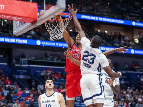 灰熊vs鹈鹕精华回放 灰熊全民皆兵7人得分上双加时赛险胜鹈鹕