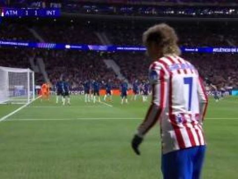 [进球视频]国米被绝杀！格列兹曼角球开出，吉梅内斯争顶头球破门