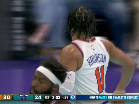 NBA杯小组赛东部C组：尼克斯vs黄蜂第1节英文原声回放