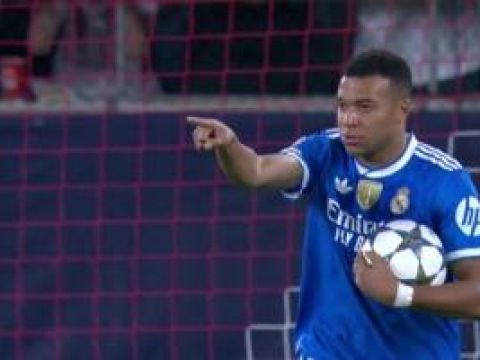 [进球视频] 姆巴佩单刀打门将小门得手扳平！卡马文加断球！维尼修斯助攻！