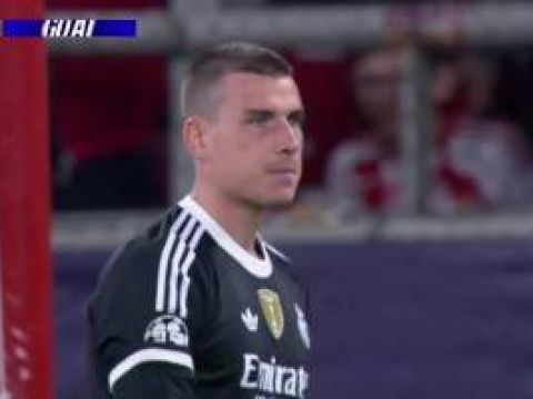 皇马防守再次漏人！卡埃比头球轻松破门！皇马4-3仅领先一球了！