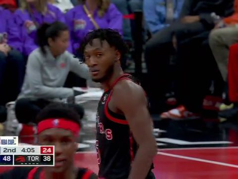 步行者vs猛龙第2节英文原声回放