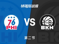 NBA常规赛：次节结束，76人以63-48领先篮网，马克西19+8+7