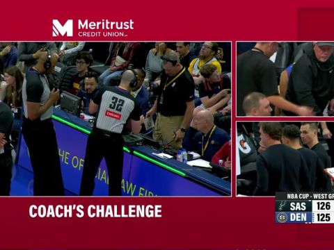 NBA杯小组赛西部C组：马刺vs掘金第4节英文原声回放