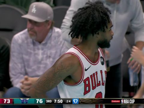 公牛vs黄蜂第3节英文原声回放