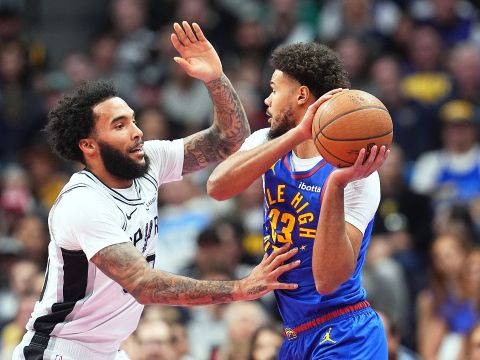 卡梅隆-约翰逊vs马刺集锦 全场拿下28分6篮板内外开花三分9中6