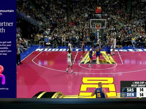 NBA杯小组赛西部C组：马刺vs掘金第1节英文原声回放