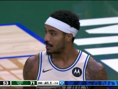 NBA常规赛：篮网vs雄鹿第2节英文原声回放