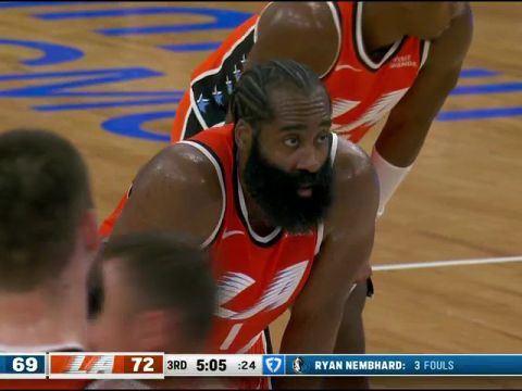 NBA常规赛：独行侠vs快船第3节英文原声回放