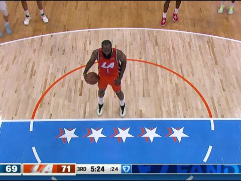 NBA常规赛：独行侠vs快船英文原声全场回放