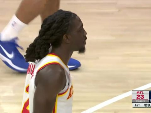 NBA常规赛：老鹰vs76人第1节英文原声回放