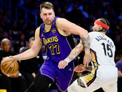 湖人首节比赛领先鹈鹕19分！东契奇首节狂砍20分6板4助1断1帽
