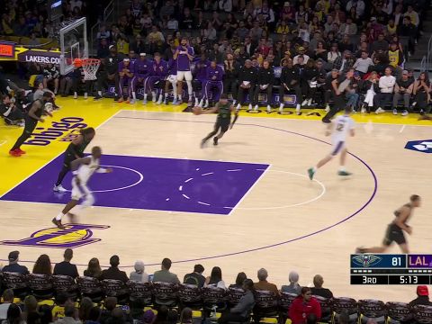 艾顿vs鹈鹕集锦 全场9投7中高效拿下22分12篮板4盖帽