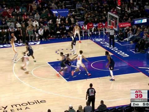 约翰逊vs费城集锦 全场轰下41+14+7关键时刻连续三分击败费城