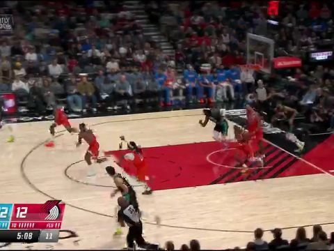 雷霆vs开拓者第1节英文原声回放