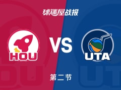 NBA常规赛：次节结束，爵士以68-57领先火箭，马尔卡宁16+5