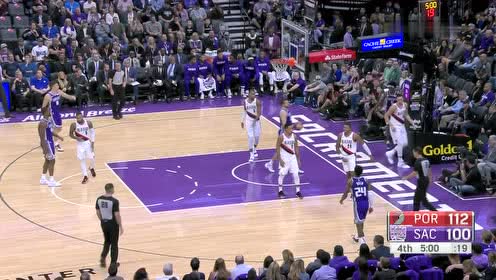 【NBA集锦】杀人诛心！利拉德稳住大局弧顶三分再出手命中