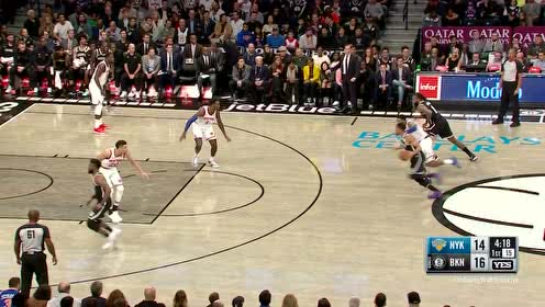 【NBA集锦】丁威迪直杀内线向上一抛 小乔丹弹簧起飞双臂背扣