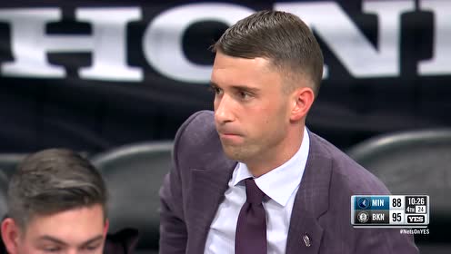 【NBA录像回放】森林狼vs篮网第4节 欧文拉弓射箭飚中反超三分