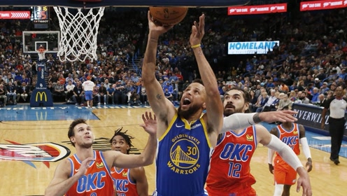 【NBA集锦】库里vs雷霆集锦 超远三分飙中空砍23分8板5助