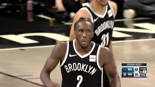 【NBA录像回放】森林狼vs篮网第3节 艾伦劈头盖脸封盖格拉汉姆