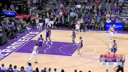 【NBA集锦】利拉德把握机会 超远三分命中如长虹贯日