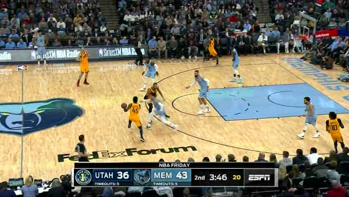 【NBA集锦】是时候站出来了！米切尔直杀内线飞身抛射制裁灰熊