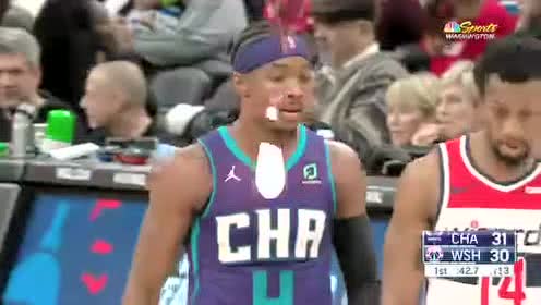 【NBA录像回放】黄蜂vs奇才第1节 瓦格纳压哨三分表停球进