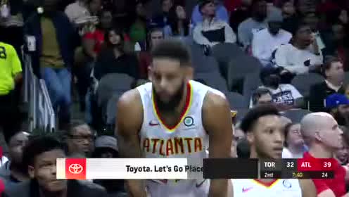 【NBA录像回放】猛龙vs老鹰第2节 特雷杨神仙欧洲步+logo三分