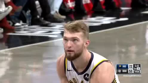 【NBA录像回放】步行者vs篮网第3节 贾莱特空接丁威迪暴扣虐筐