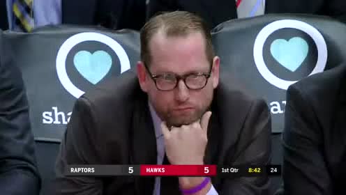 【NBA录像回放】猛龙vs老鹰第1节 鲍威尔举火烧天单臂砸扣