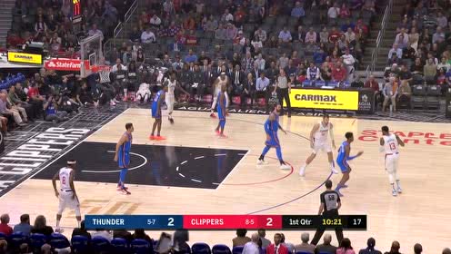 【NBA集锦】杀进人堆无所畏惧 乔治后仰中距离命中