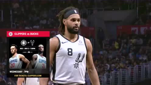 【NBA录像回放】马刺vs快船第3节 小卡死亡抢断重现江湖